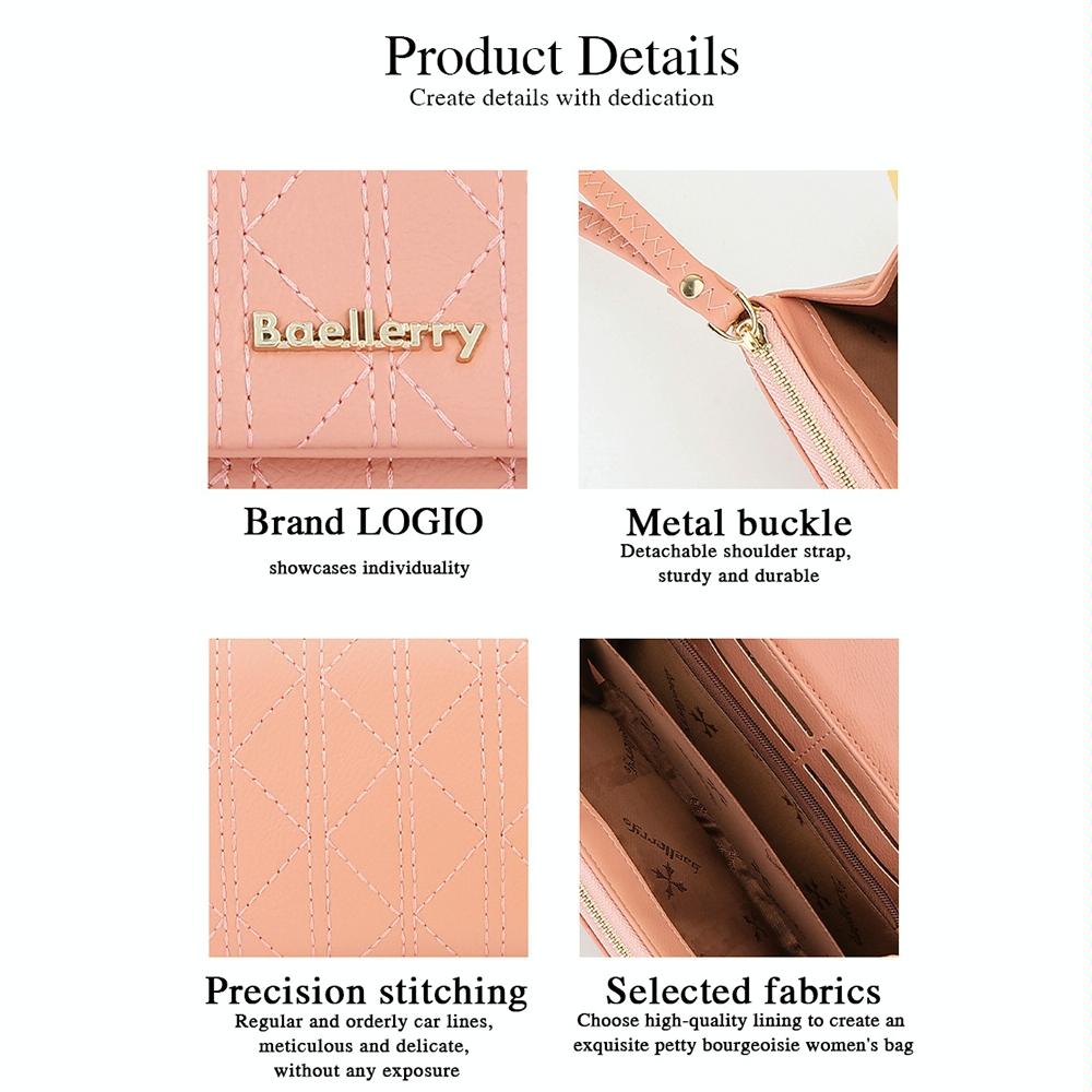 Large Capacity Magnetic Clutch Wallet for Women - Maroon Red 4