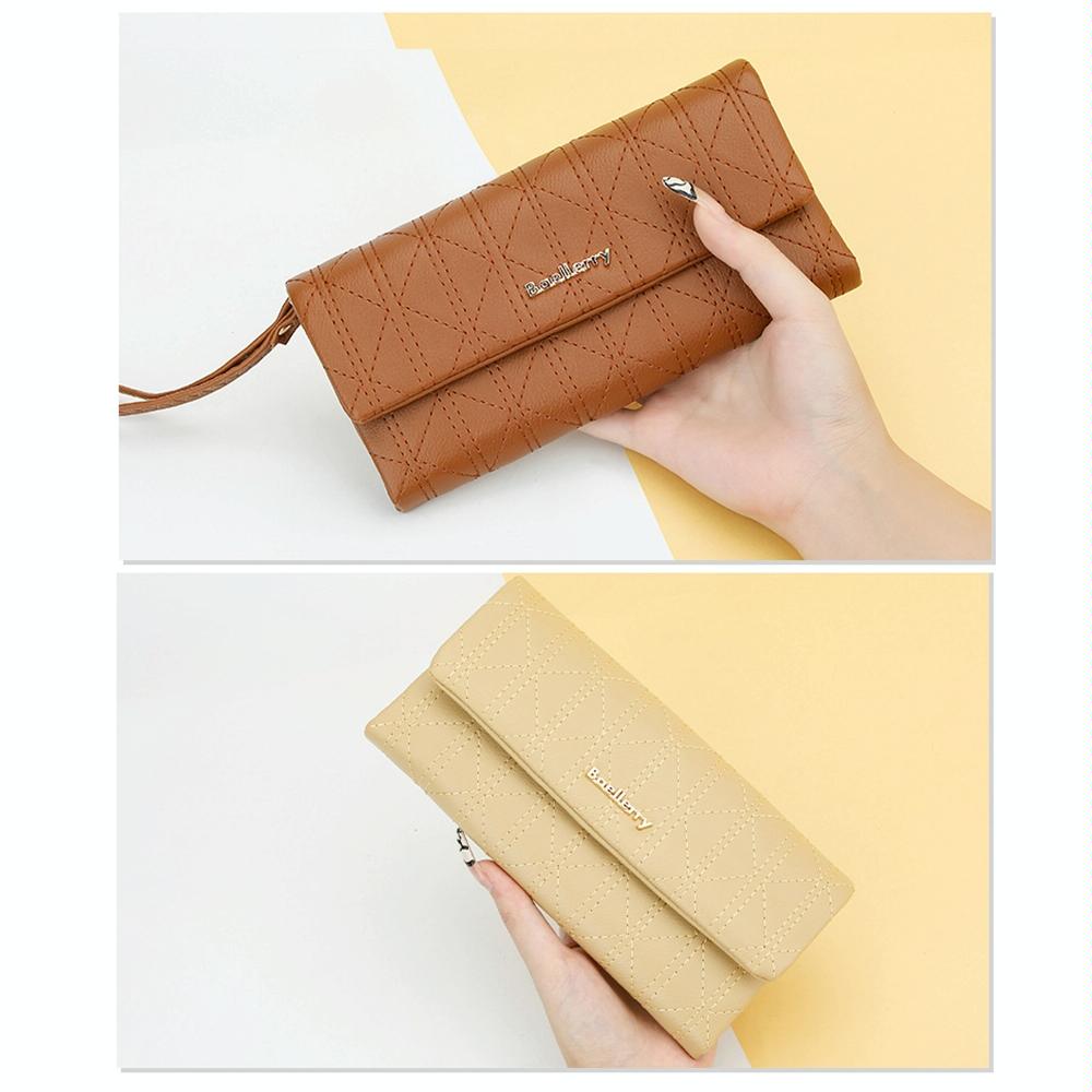 Large Capacity Magnetic Clutch Wallet for Women - Maroon Red 8