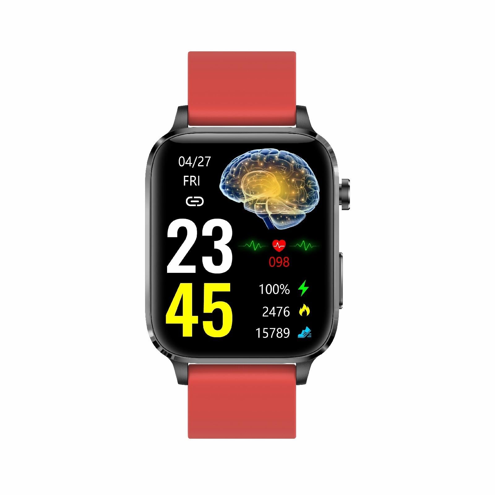 1.7 Inch Hd Square Screen Tpu Strap Smart Watch Supports Body Temperature Monitoring / Blood Oxygen Monitoring - Blue 15