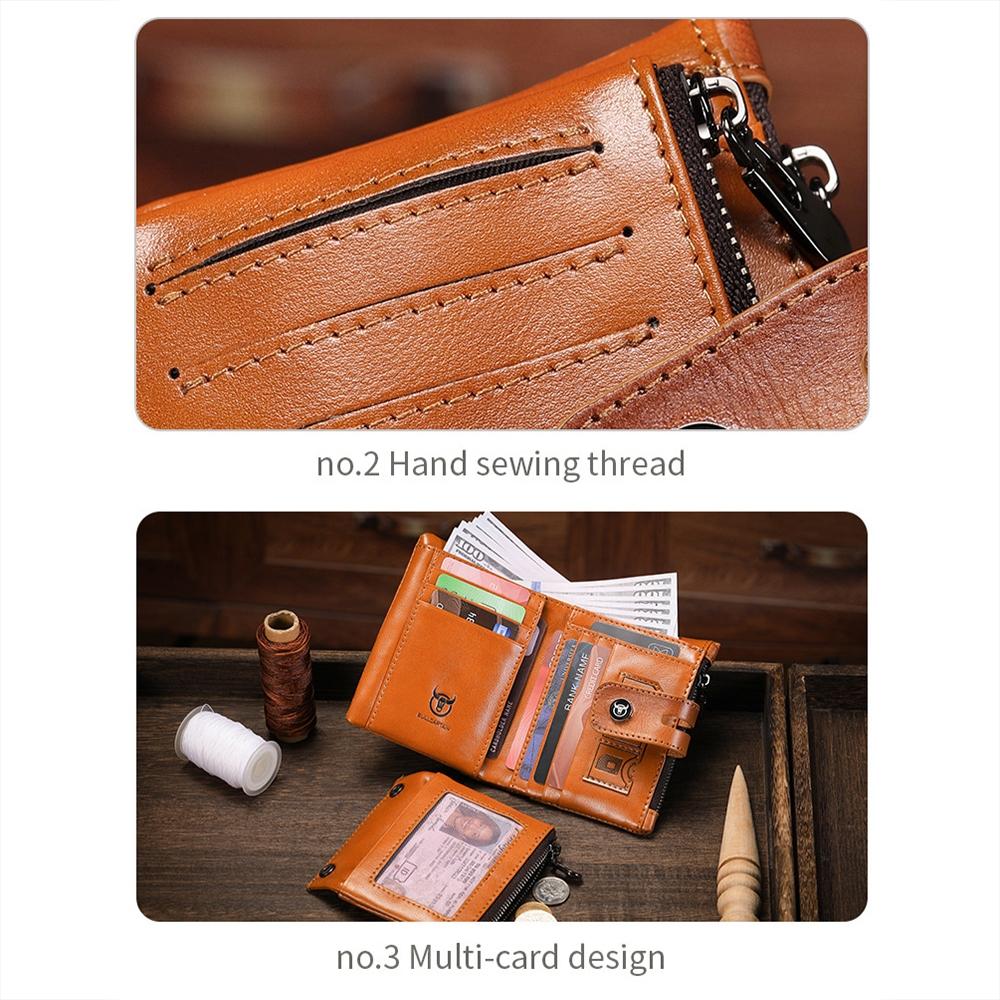 Rfid-protected Cowhide Wallet - Secure & Stylish - Yellow 4