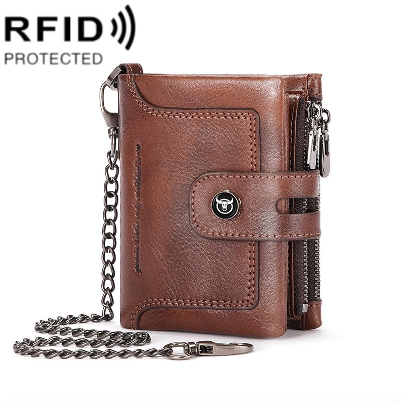 Rfid-protected Cowhide Wallet - Secure & Stylish - Yellow 10