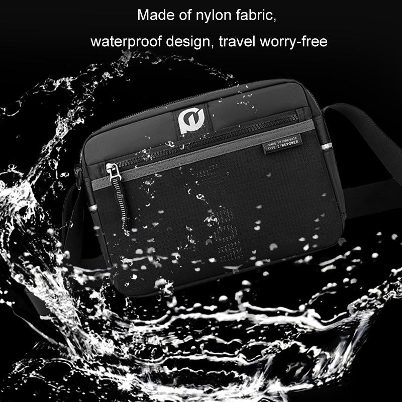 Men Nylon Crossbody Satchel For Outdoor Use - Dark Blue 5