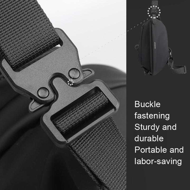 Men Casual Shoulder Bag Chest Pack For On The Go Convenience - Grey 5