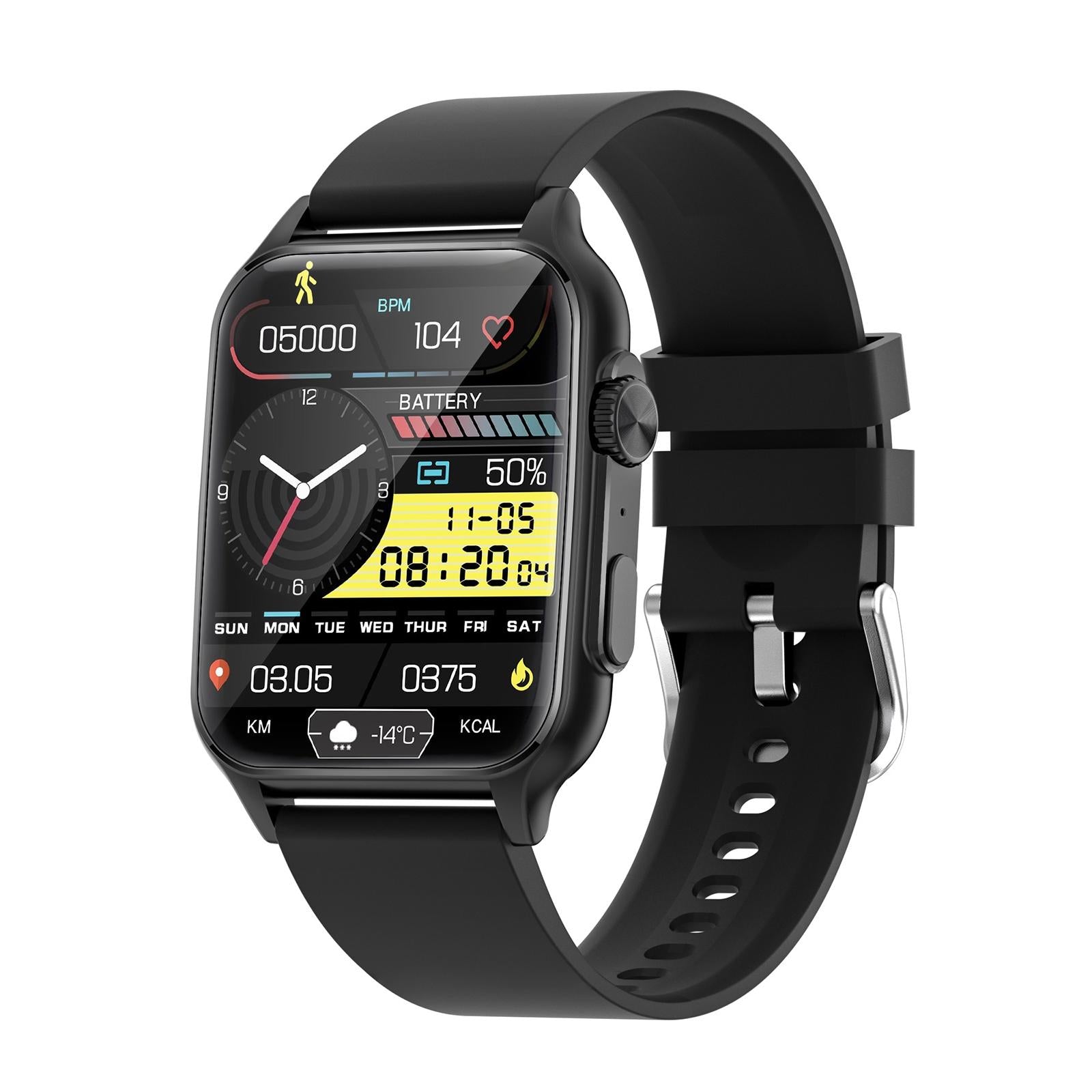 1.96 Inch Ips Screen Smart Watch Supports Bluetooth Calls / Blood Oxygen Monitoring - Silver