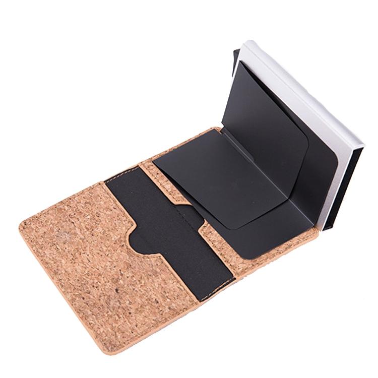 Stainless Steel Rfid Credit Card Holder - Compact Design - Carbon Fiber Black