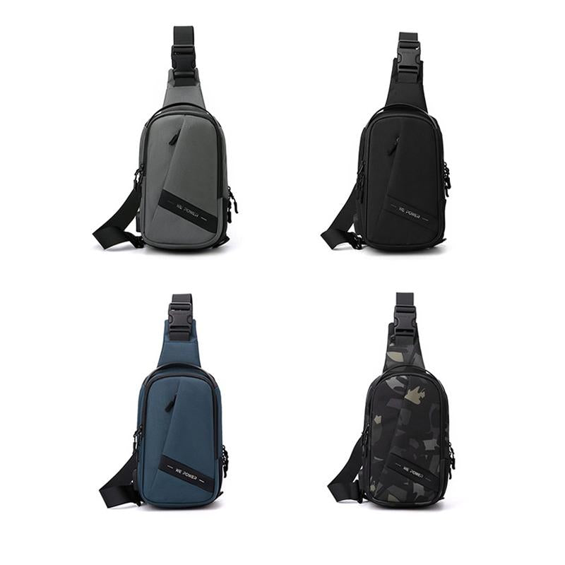 Oxford Cloth Chest Bag Shoulder Messenger - Navy 3