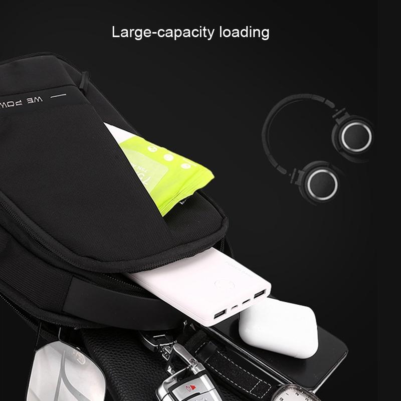 Oxford Cloth Chest Bag Shoulder Messenger - Navy 13