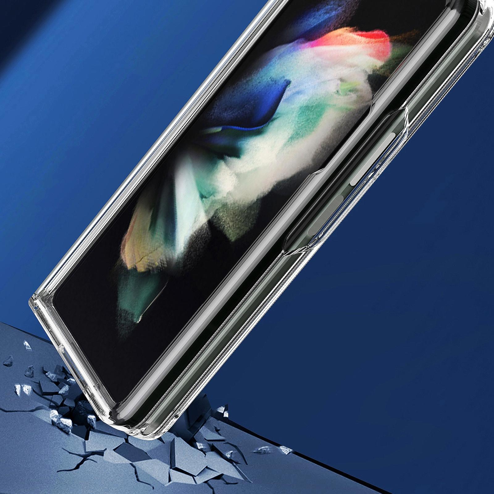 For Samsung Galaxy Z Fold4 5G Clear Acrylic Tpu Phone Case - Purple 5