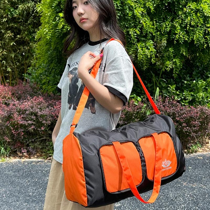 Lightweight Multifunctional Travel Bag For Outdoor Sports Vanaheimr Folding Handbag - Orange 12