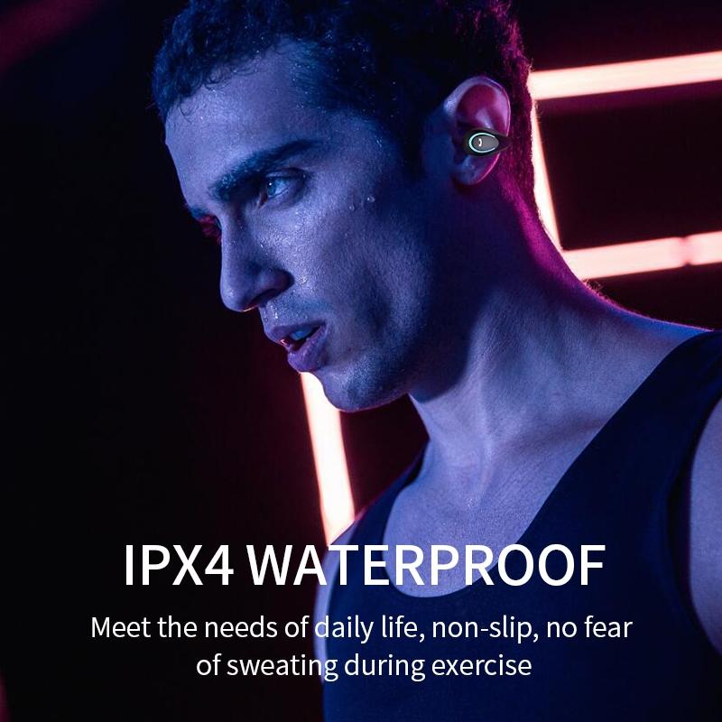 Ultra-light Wireless Earphone with Mic - Bluetooth 5.0 - Ear Clip - Stereo - Black 8
