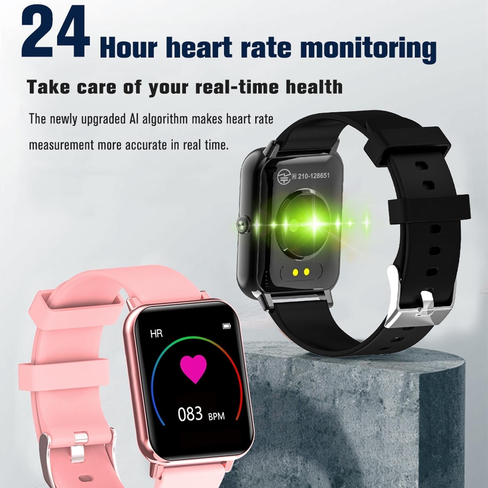 1.69 Inch Tft Screen Ip67 Waterproof Smart Watch Support Body Temperature Monitoring / Sleep Monitoring / Heart Rate Monitoring / Incoming Call Reminder - Pink 4