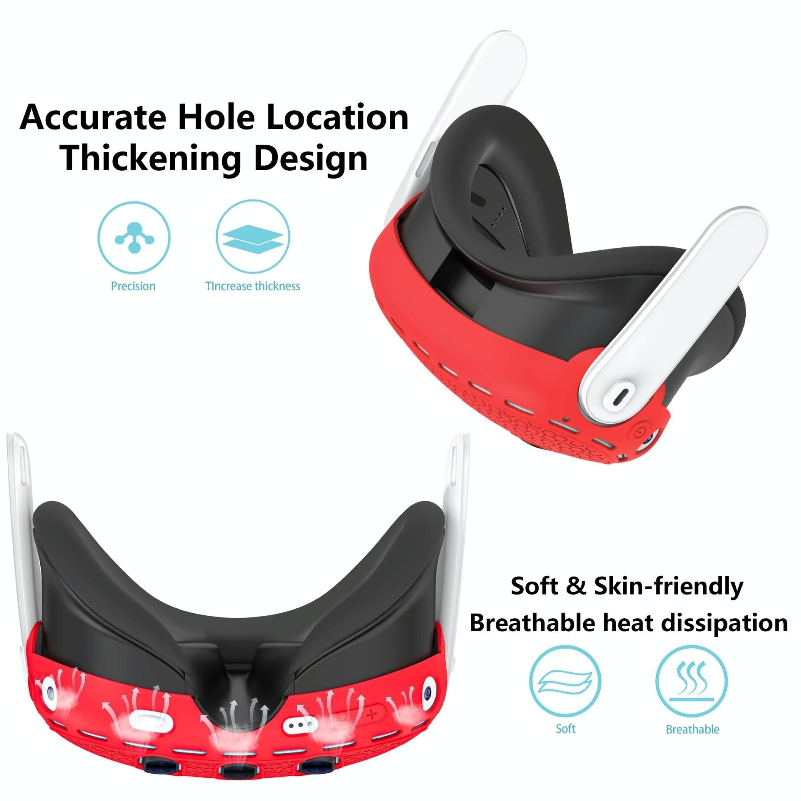 Silicone Vr Host Case for Meta Quest 3 - Fits All Sizes - Starlight 7