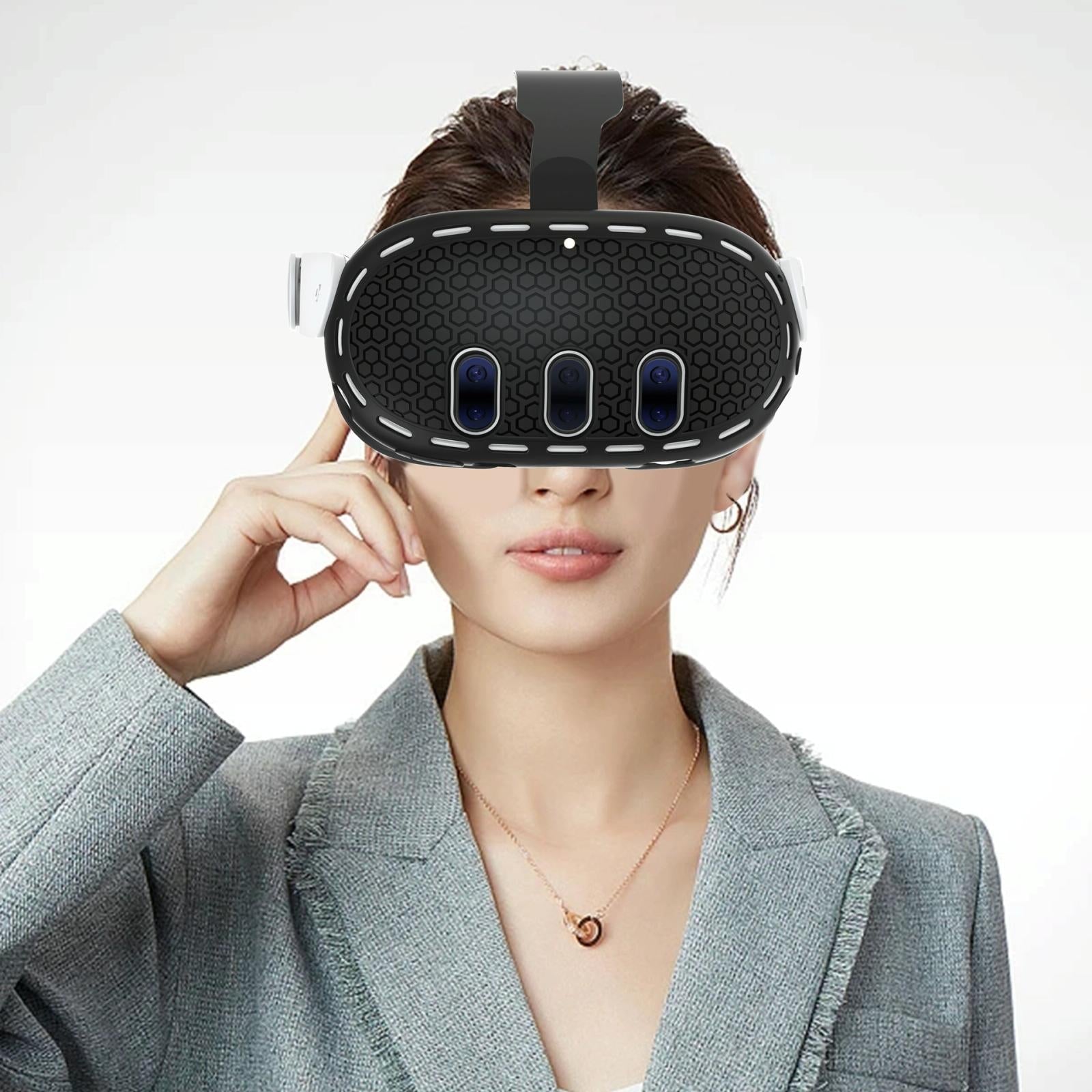 Silicone Vr Host Case for Meta Quest 3 - Fits All Sizes - Starlight 8