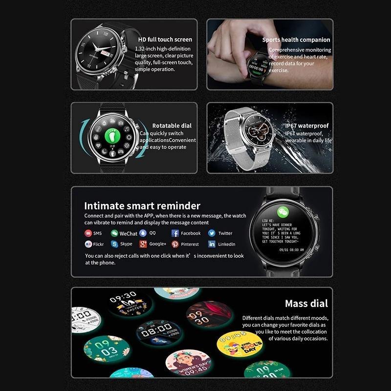 Silicone Band Smart Watch With Colour Screen - Silver 4