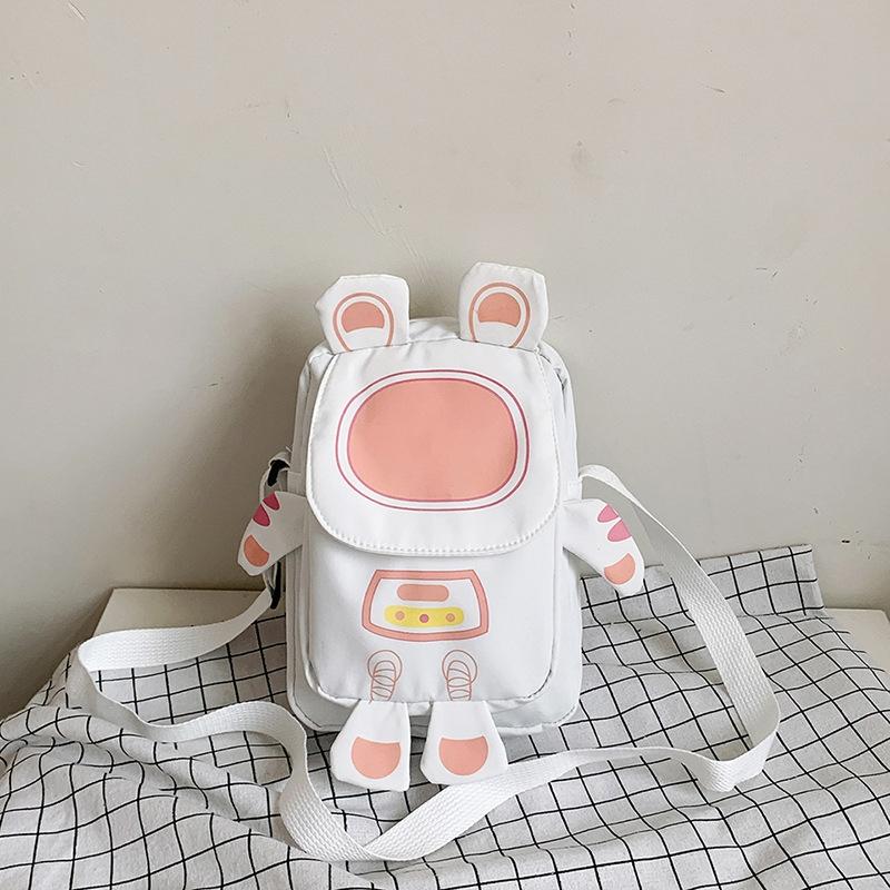 Lightweight Cartoon Crossbody Bag For Students - Pink