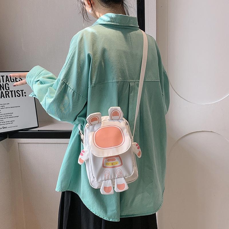 Lightweight Cartoon Crossbody Bag For Students - Pink 8