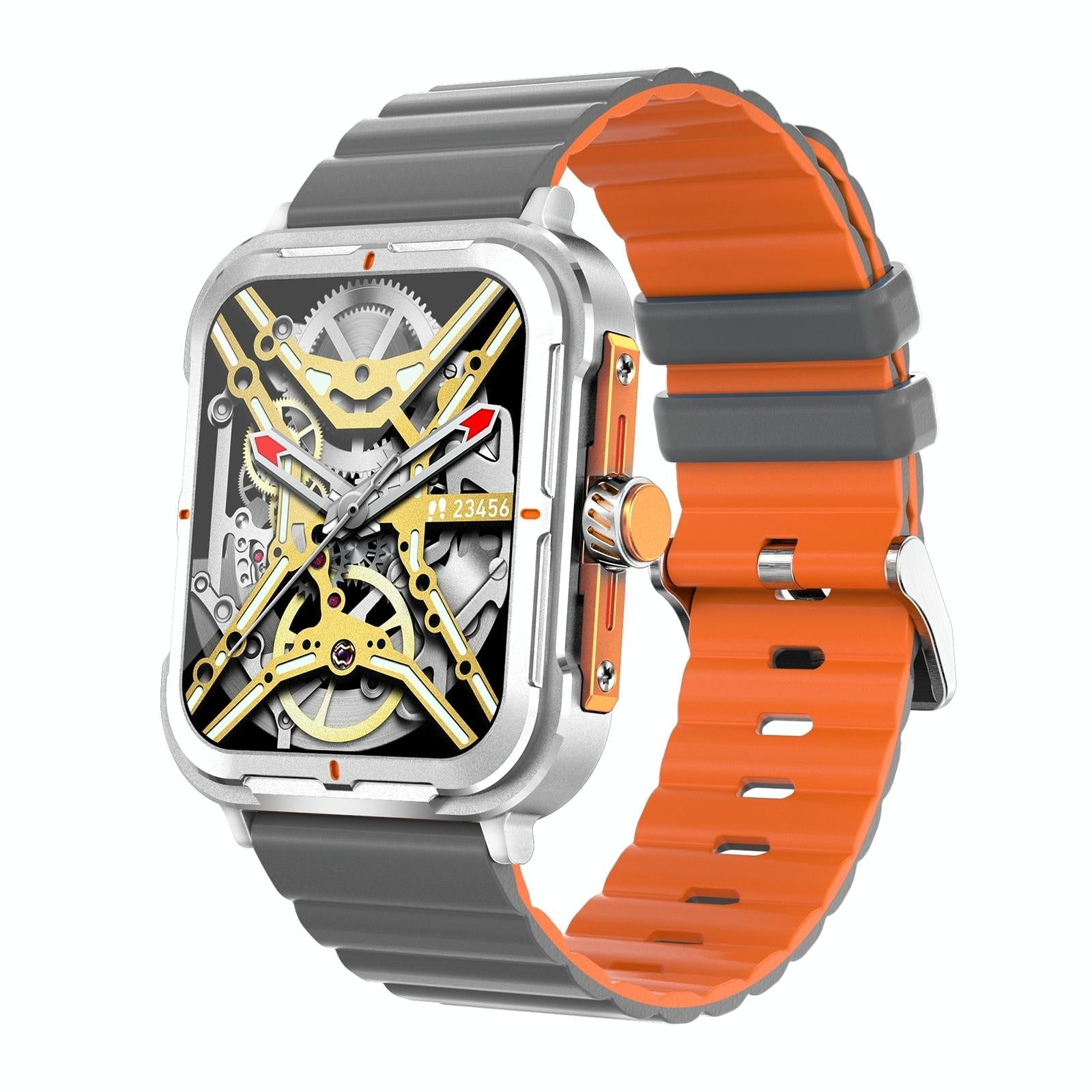 1.9 Inch Tft Square Screen Smart Watch Supports Blood Pressure Monitoring - Silver