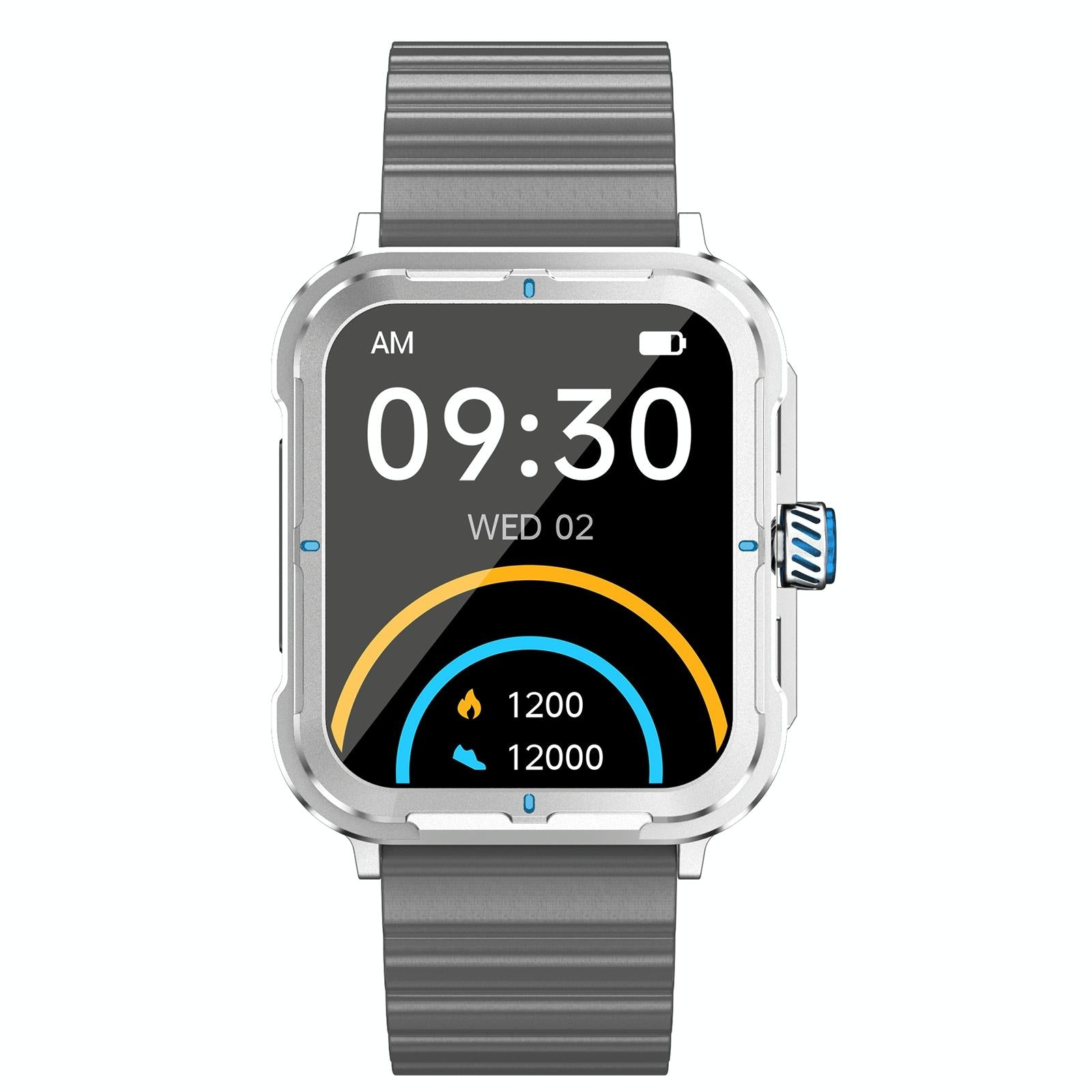 1.9 Inch Tft Square Screen Smart Watch Supports Blood Pressure Monitoring - Silver 3