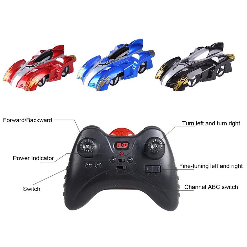 360 Degree Rotating Rc Car with Led Lights - Wall Climber 6