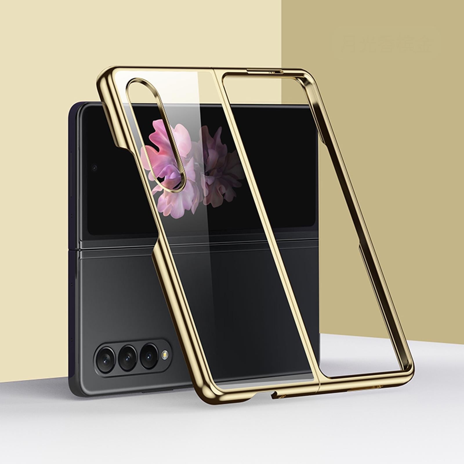 For Samsung Galaxy Z Fold4 5G Shockproof Electroplated Case Samsung Fold 4 - Silver 9