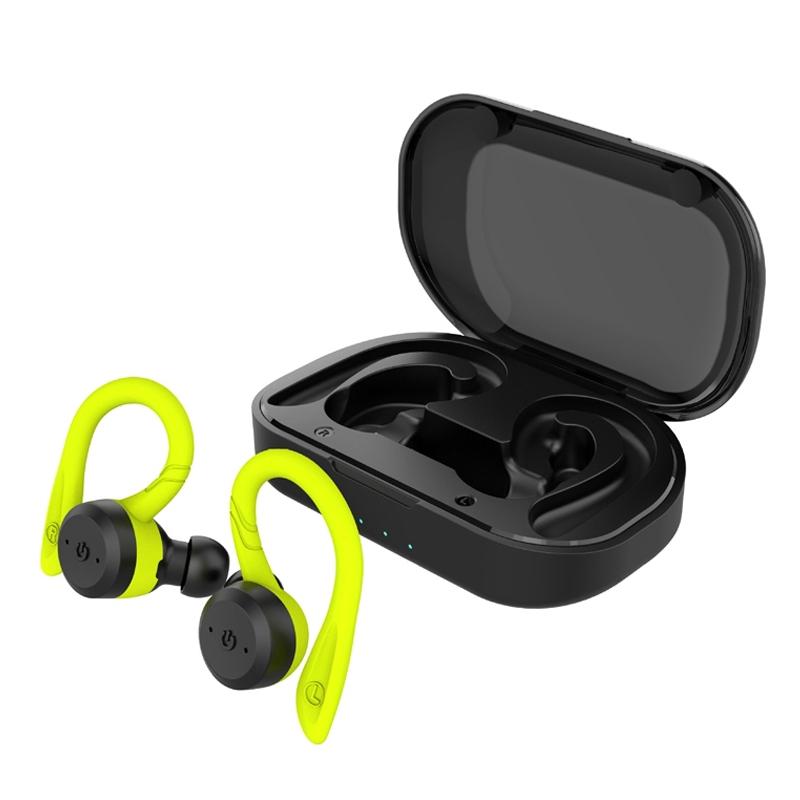 Waterproof Tws Wireless Earphones for Sports - Ear-mounted - Rose Red