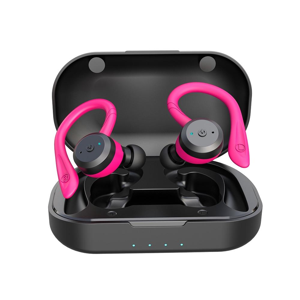 Waterproof Tws Wireless Earphones for Sports - Ear-mounted - Rose Red 10