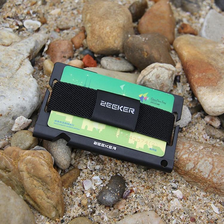 Multi Function Aluminum Card Holder For Men & Women Elastic Band Wallet - Green 7