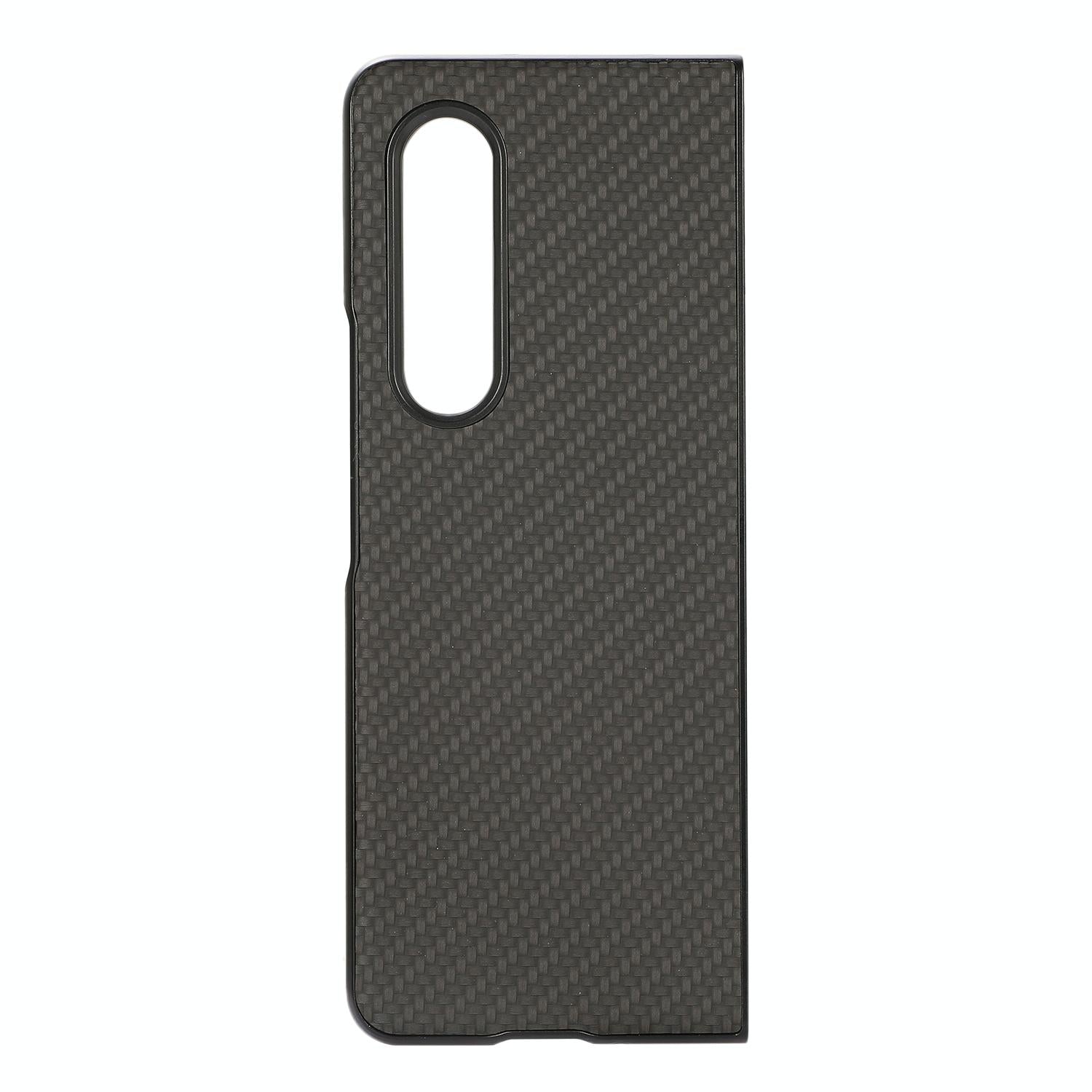 For Samsung Galaxy z Fold4 5G Carbon Fiber Texture Leather Phone Case - Pu Material - Blue 12
