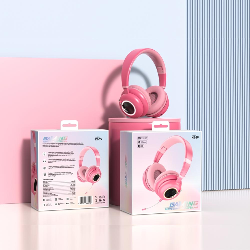 Foldable Wireless Headset With Mic Ke-29 - Black 7