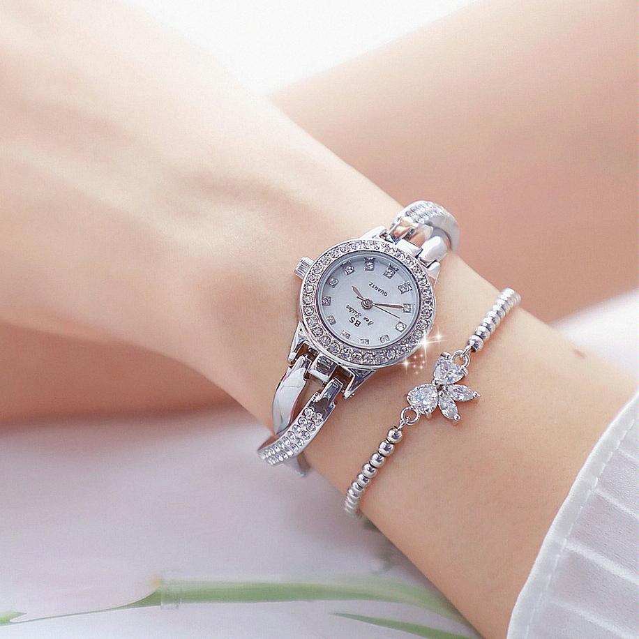Women Butterfly Cross Diamond Bracelet Watch - Full - Rose Gold 8