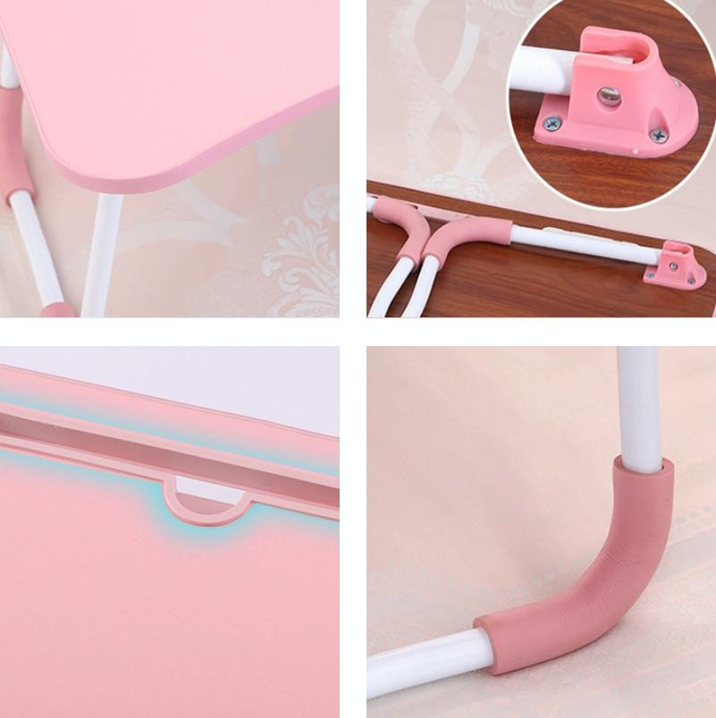 Portable Folding Desk with Fan & Lamp - Compact Design - Sky Blue 5