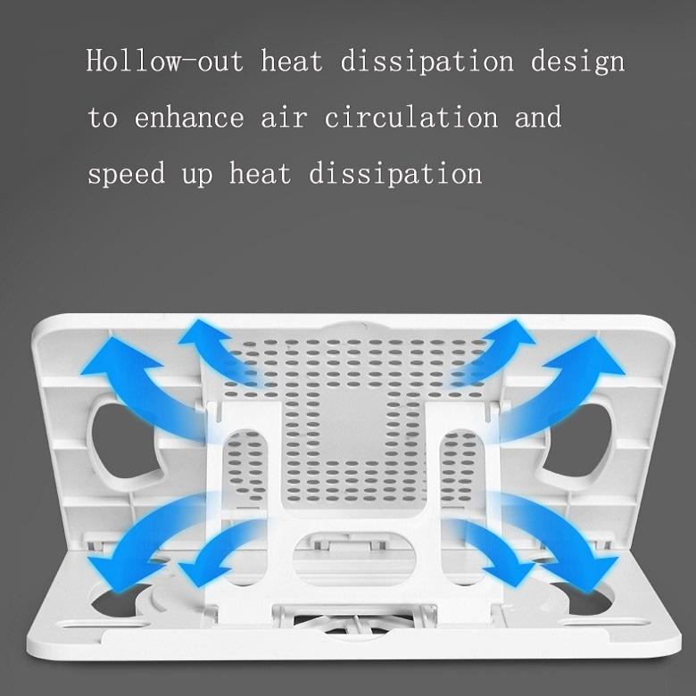 Adjustable Laptop Cooling Stand - Foldable Design - Pink 6