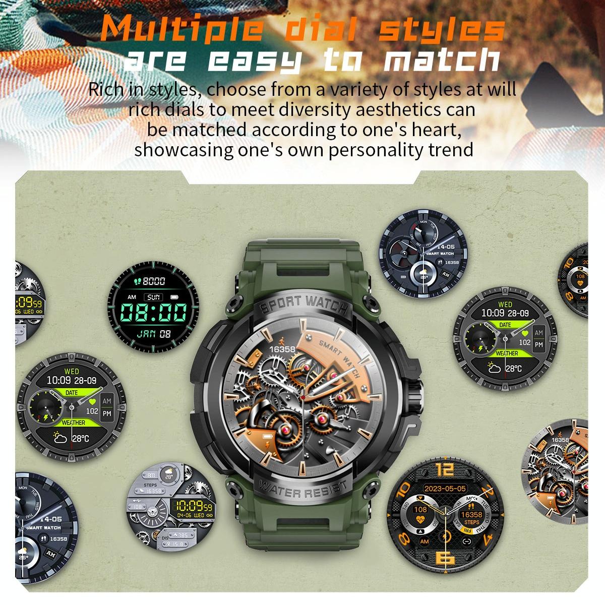 1.5 Inch Colour Screen Bluetooth Smart Watch Health & Sports Monitoring - Orange 14