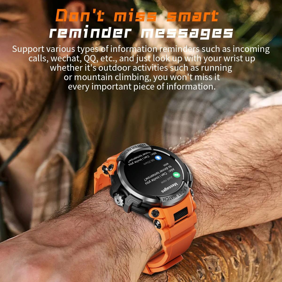 1.5 Inch Colour Screen Bluetooth Smart Watch Health & Sports Monitoring - Orange 15