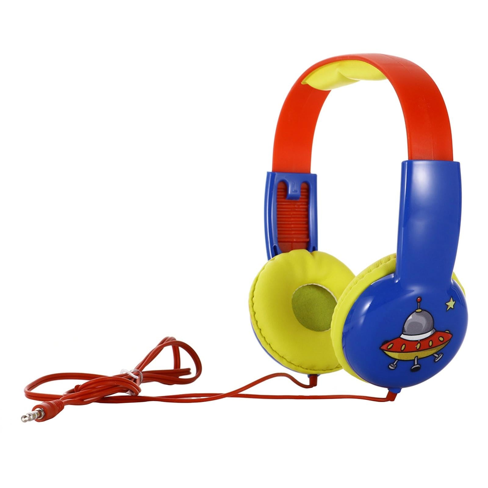 Portable Children'S Wired Headphones - Blue Red 3