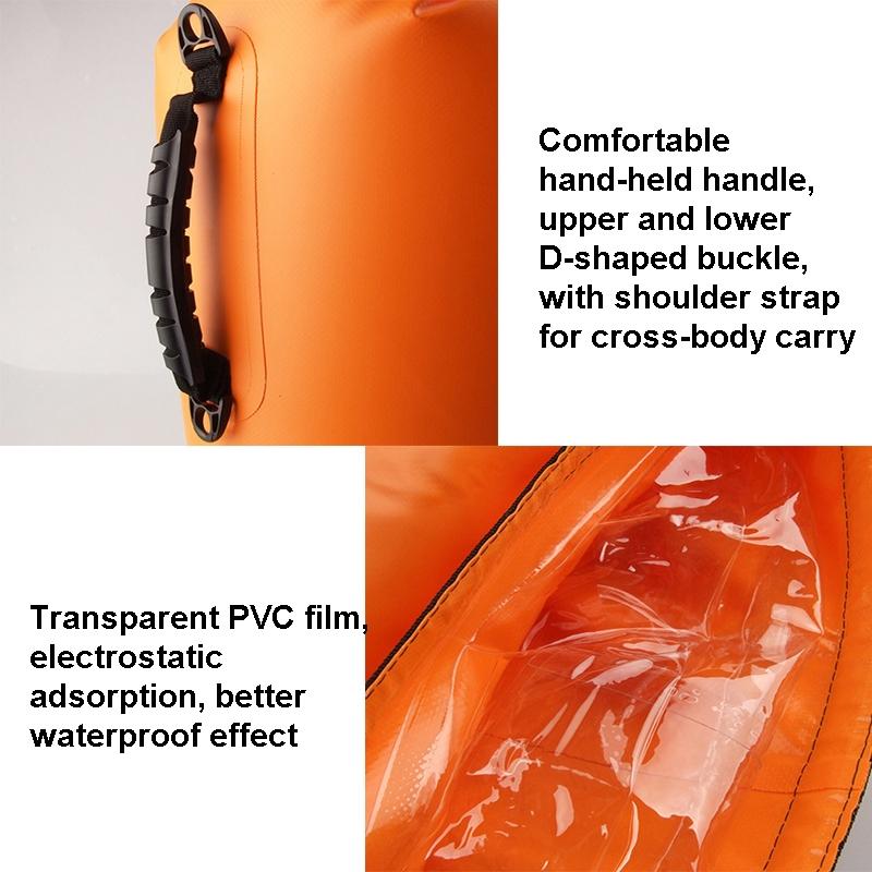 Waterproof Outdoor Rafting Backpack Inflatable Swimming Tote Bag For River Tracing And More - Bean Green 8