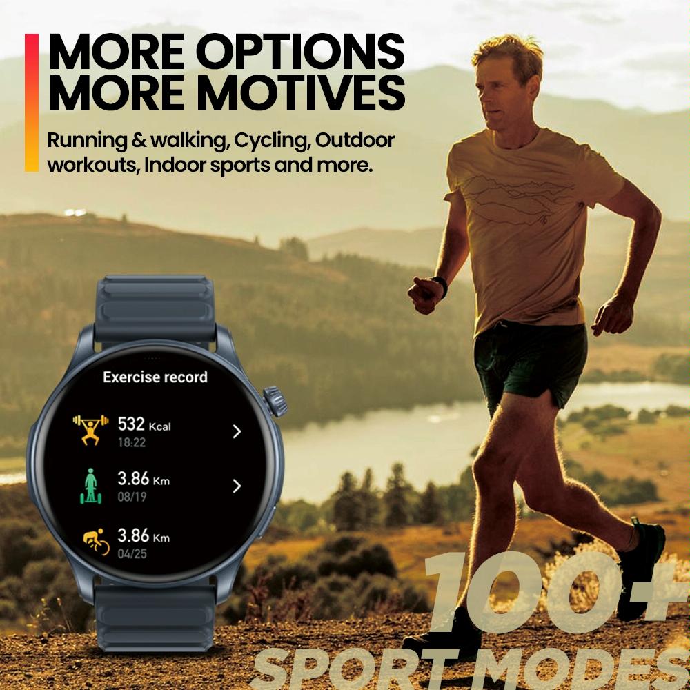1.43 Inch Bt5.2 Fitness Smart Watch With Health Monitor - Blue 6