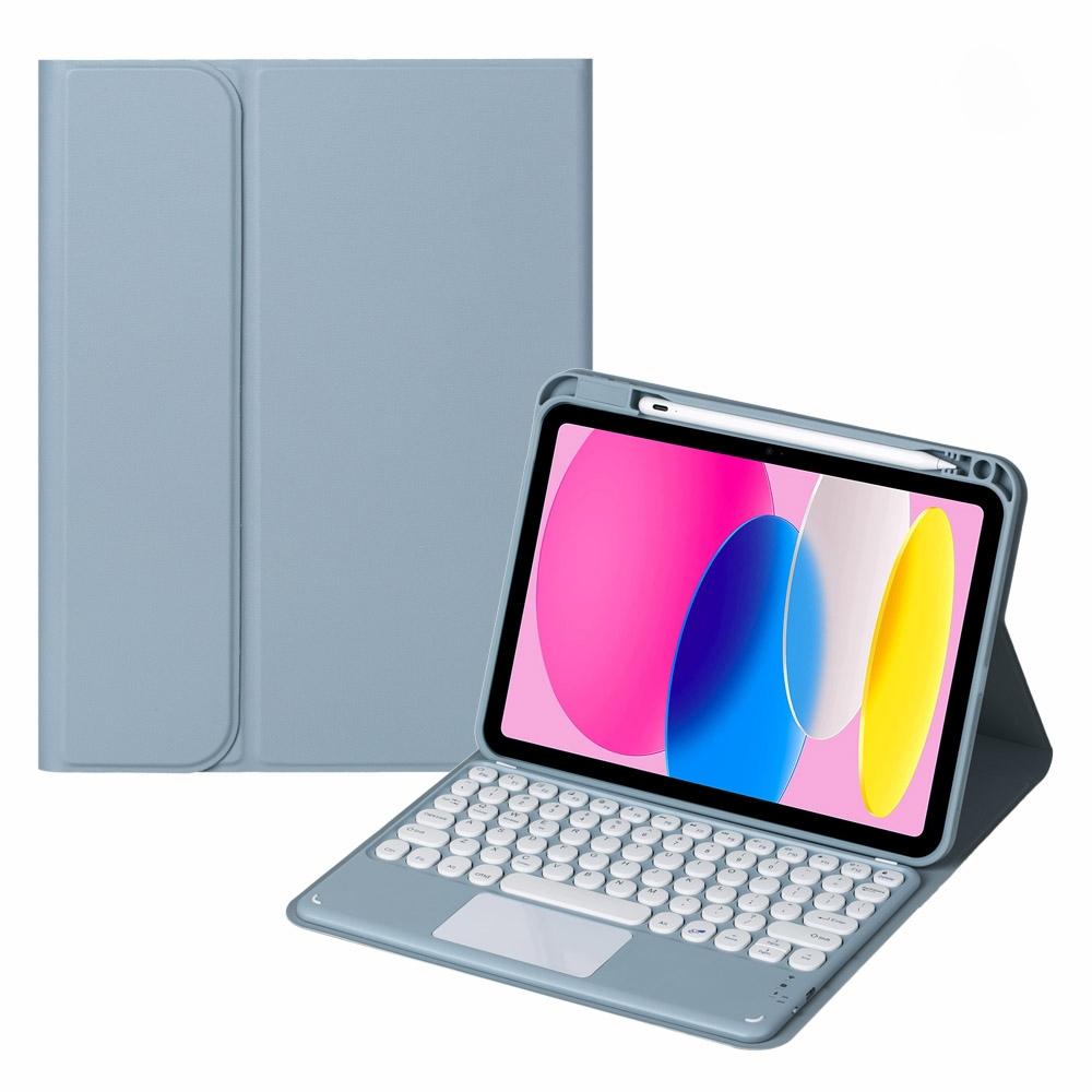 2022 Ipad 10.9 Touch Keyboard Leather Case With Pen Slot - Dark Green 8