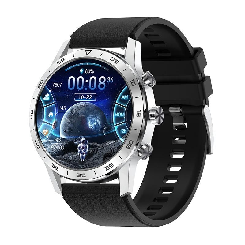 Smart Dual Display Analog Digital Call Watch - Black Steel 14