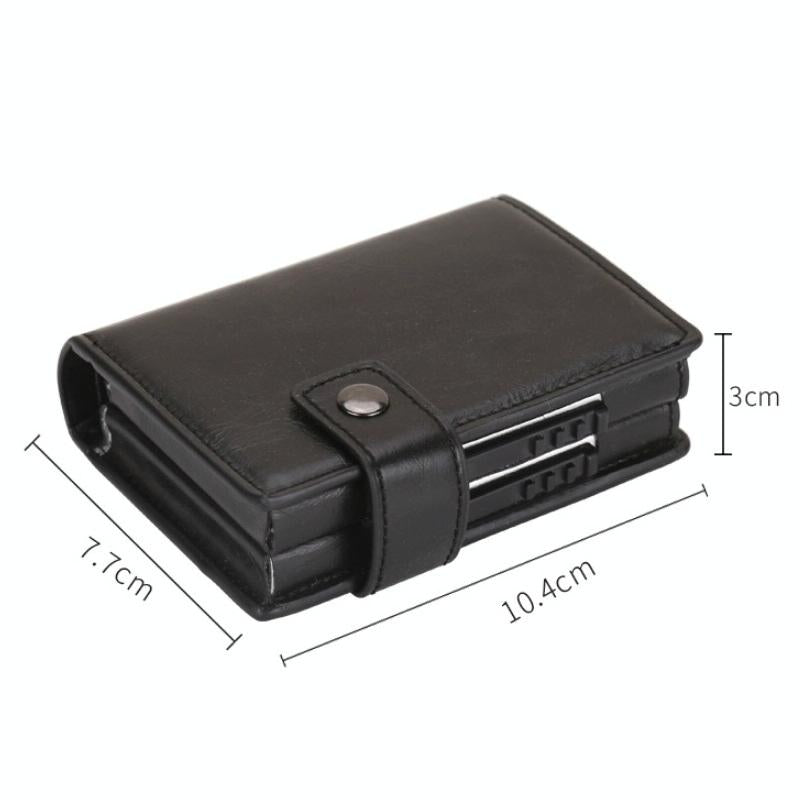 Secure Dual Card Wallet with Rfid Blocking - Mad Horse Matte Brown 3