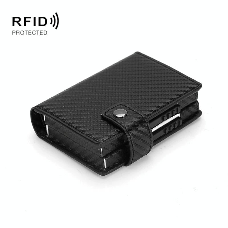 Secure Dual Card Wallet with Rfid Blocking - Mad Horse Matte Brown 9