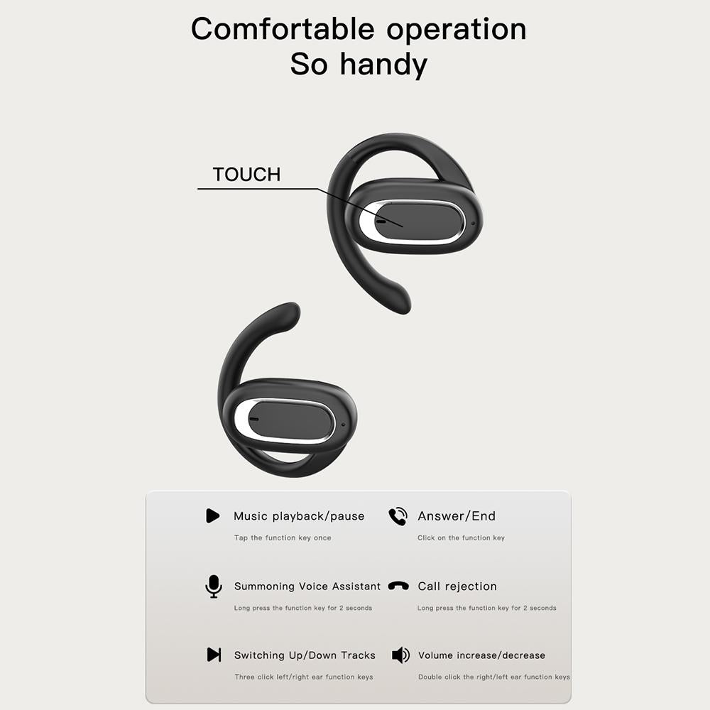 Adjustable Wireless Bluetooth Earphones with Noise Reduction - T35 Ows - Skin-Colour 4
