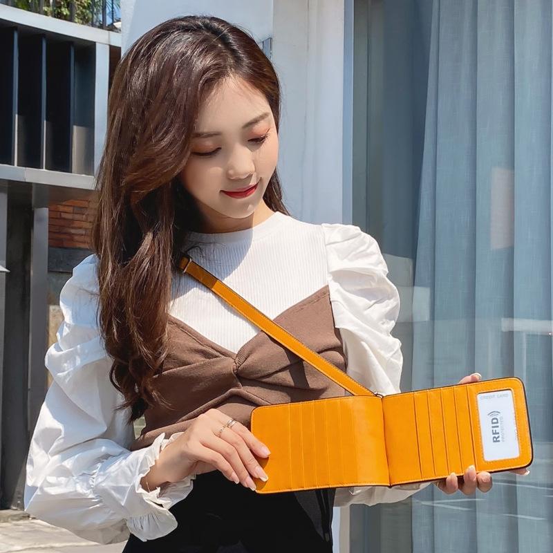 Mini Leather Crossbody For Women Fits Mobile Phones - Yellow 6