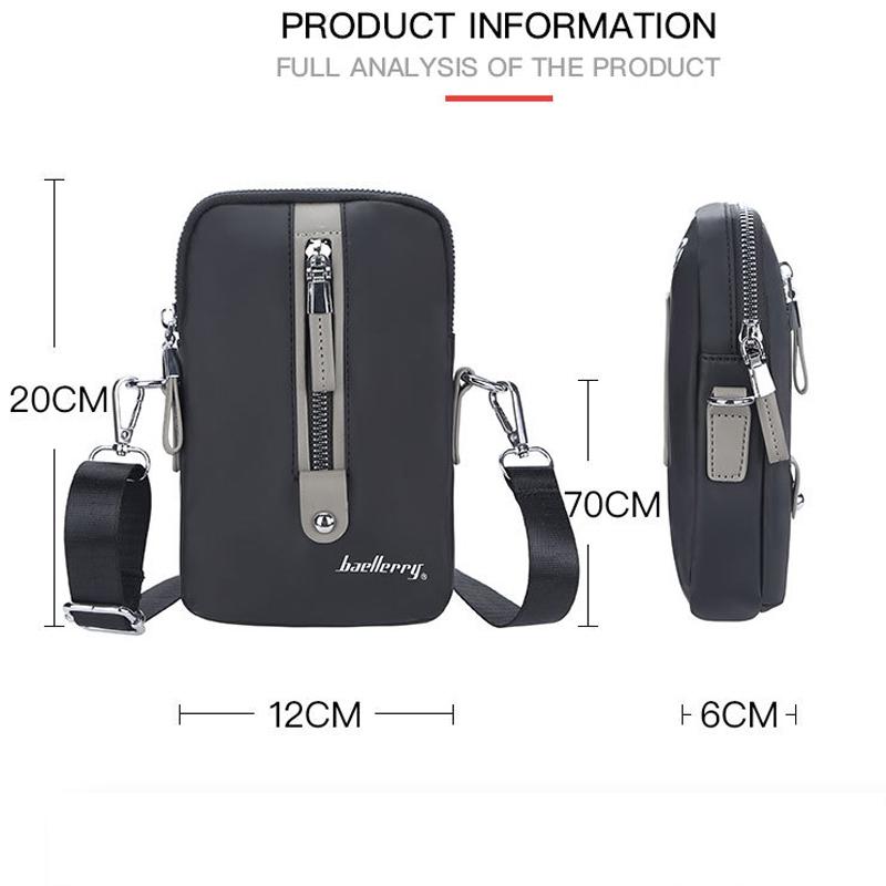 Large Capacity Men Shoulder Bag Grey 4