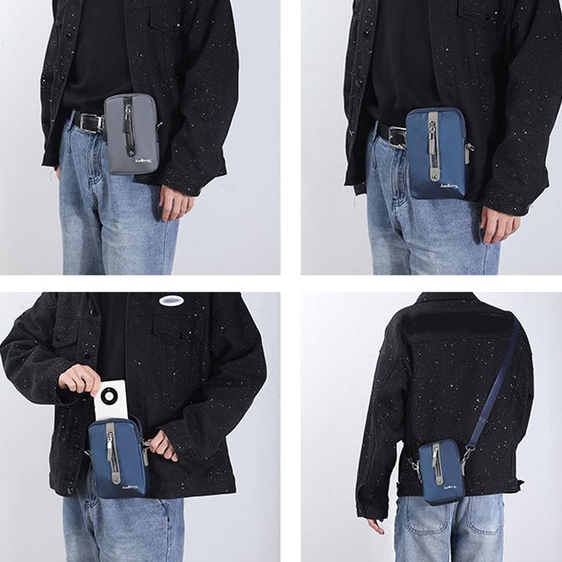 Large Capacity Men Shoulder Bag Grey 8