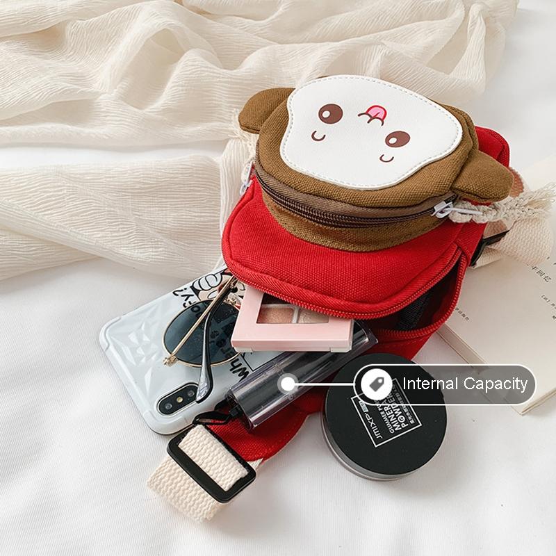Adorable Monkey Crossbody Bag For Kids - Pink 6