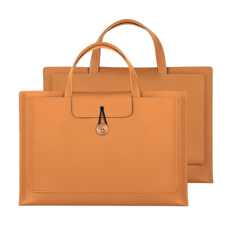 Portable Laptop Inner Bag with Elastic Thread Button - Rose Gold