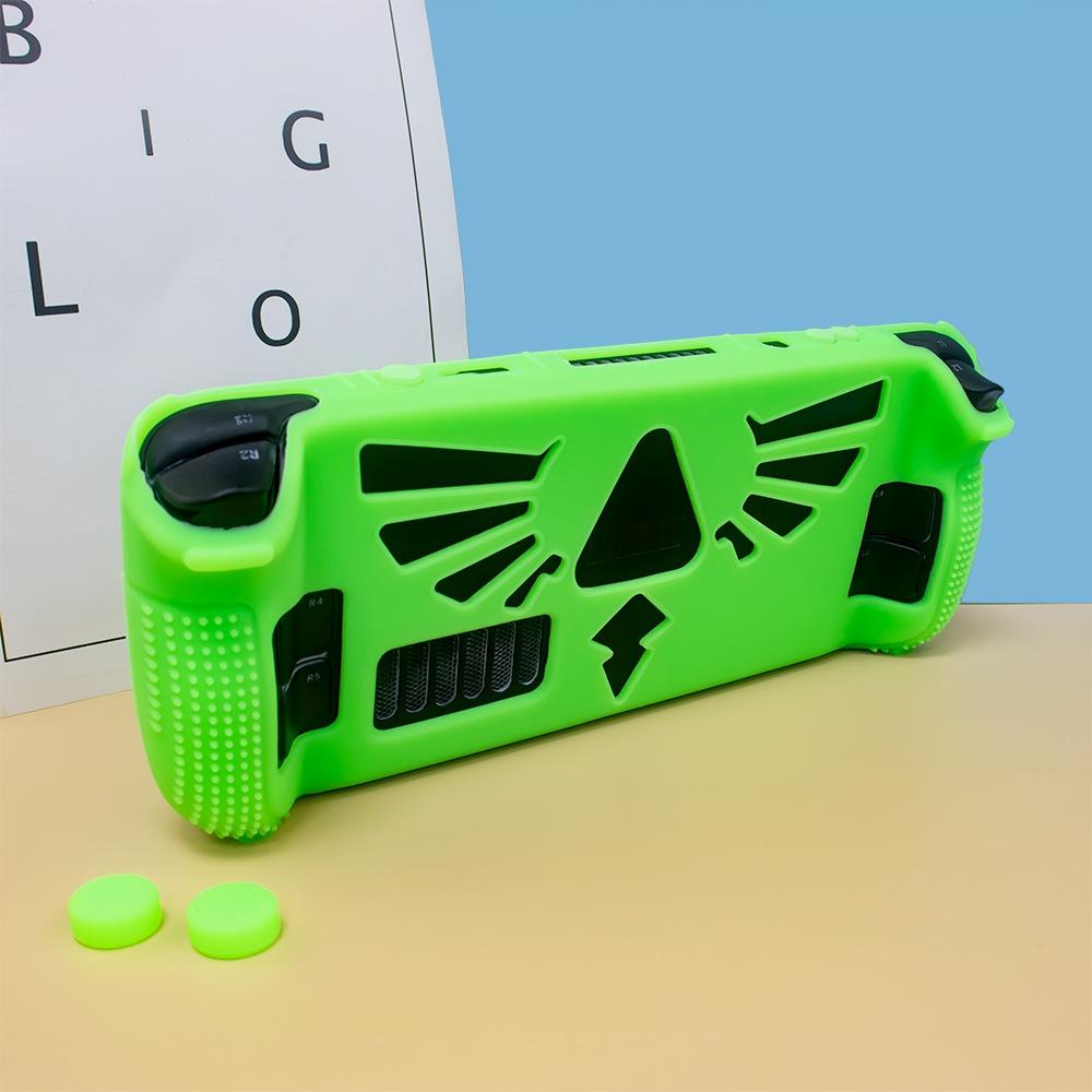 Silicone Protective Case with Holder for Steam Deck v V4-1 Pocket Consoles - Green 10