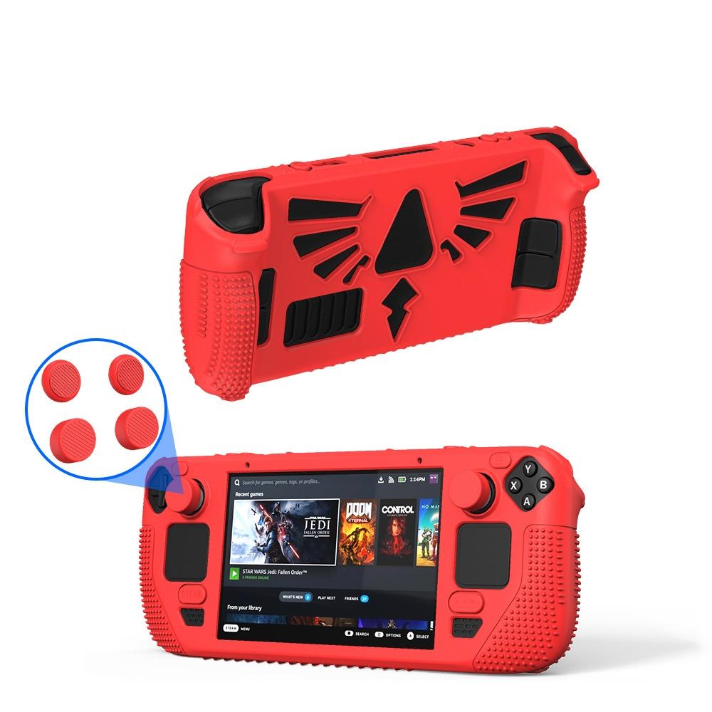 Silicone Protective Case with Holder for Steam Deck v V4-1 Pocket Consoles - Green 14
