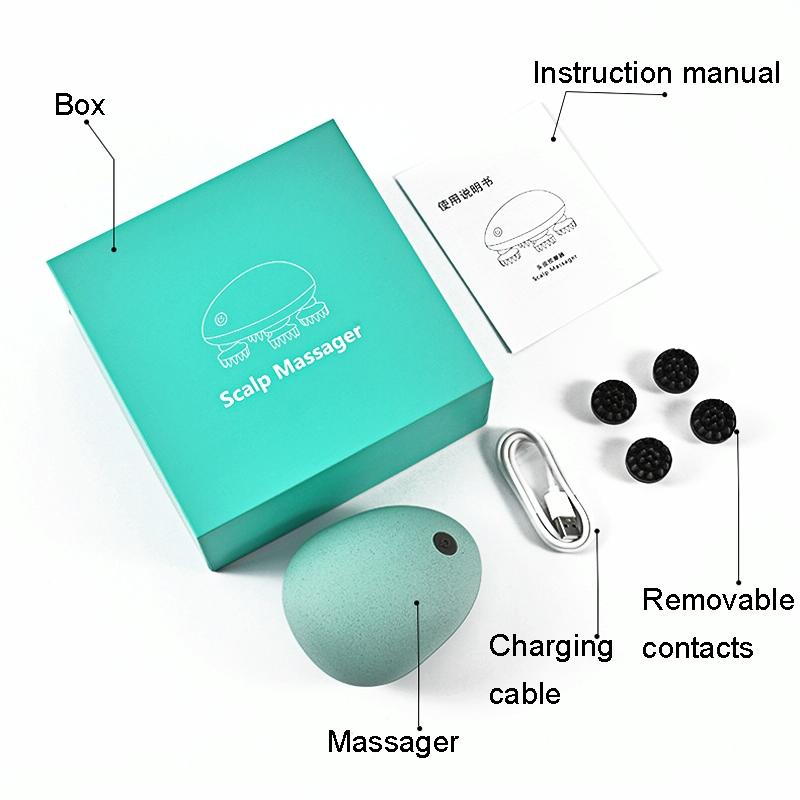 Compact Electric Head Massager Fits All Hair Types - White 5